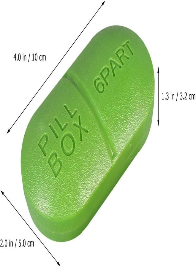PRAMANTA 6 Compartment Travel Pill Organizer Daily Pill Case Portable Vitamin Pill Organizer Box Mini Tablets/Pills Box (1Pcs) - Image 4